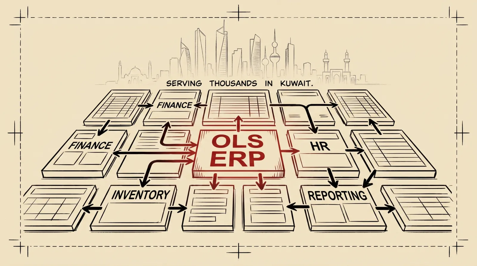 OLS ERP key art